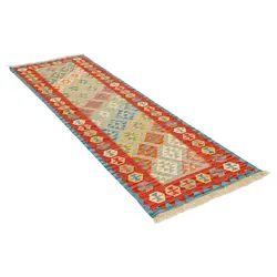 گلیم کناره دستبافت طول سه متری قشقایی کد 598585