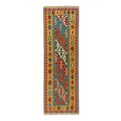 گلیم کناره دستبافت طول دو و نیم متری قشقایی کد 598562