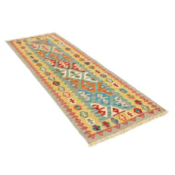 گلیم کناره دستبافت طول دو و نیم متری قشقایی کد 598562