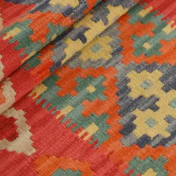 گلیم کناره دستبافت طول دو و نیم متری قشقایی کد 598568