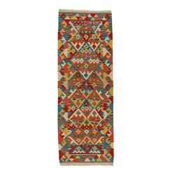 گلیم کناره دستبافت طول دو و نیم متری قشقایی کد 598570