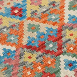 گلیم کناره دستبافت طول دو و نیم متری قشقایی کد 598570