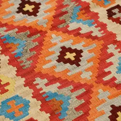 گلیم کناره دستبافت طول دو و نیم متری قشقایی کد 598574