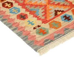 گلیم کناره دستبافت طول دو و نیم متری قشقایی کد 598574