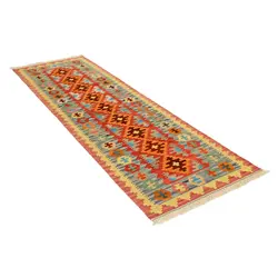 گلیم کناره دستبافت طول دو و نیم متری قشقایی کد 598575