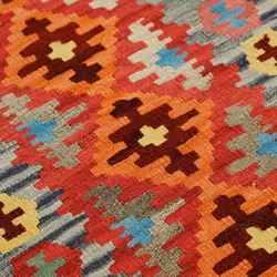 گلیم کناره دستبافت طول دو و نیم متری قشقایی کد 598575