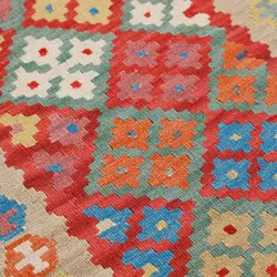 گلیم دستبافت یک متری قشقایی کد 598637