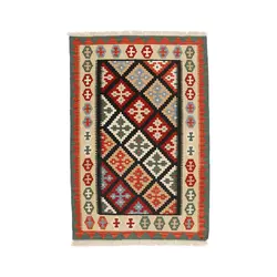 گلیم دستبافت دومتری قشقایی کد 597851