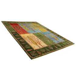 گبه دستبافت پنج متری طرح قشقایی مدل چهارفصل کد 564506