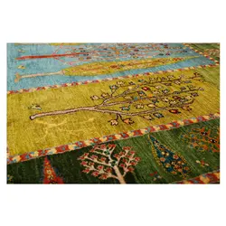 گبه دستبافت پنج متری طرح قشقایی مدل چهارفصل کد 564506