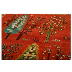 گبه دستبافت چهار متری طرح قشقایی نقشه درختی کد 564539