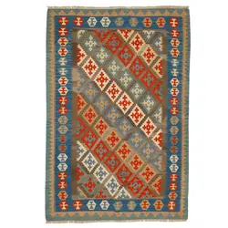 گلیم دستبافت چهار و نیم متری طرح قشقایی کد 594464