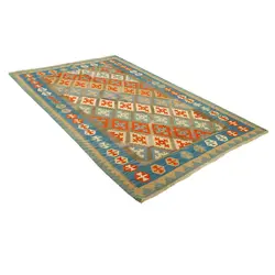 گلیم دستبافت چهار و نیم متری طرح قشقایی کد 594464