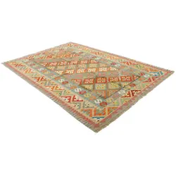گلیم دستبافت چهار و نیم متری طرح قشقایی کد 596465