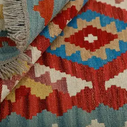 گلیم دستبافت دو متری طرح قشقایی کد 597796