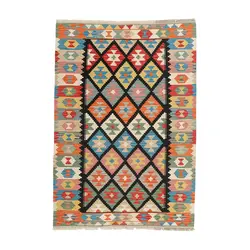 گلیم دستبافت چهار متری طرح قشقایی کد 597704