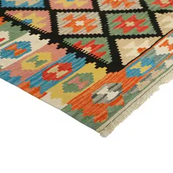 گلیم دستبافت چهار متری طرح قشقایی کد 597704