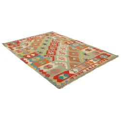 گلیم دستبافت چهار و نیم متری طرح قشقایی کد 597692