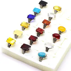 انگشتر مردانه چهار چنگ مخلوط بيضي چهارگوش مشكي ياقوت اشكي