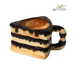 ماگ سرامیک خاص با طرح کیک شکلاتی