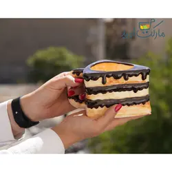 ماگ سرامیک خاص با طرح کیک شکلاتی