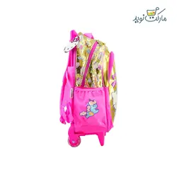 کوله پشتی 40 سانتی چرخ دار هلو کیتی آبنباتی