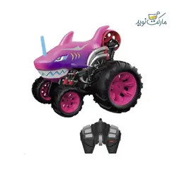ماشین کنترلی 5 چرخ Shark Monster Truck مدل کوسه صورتی Crazon مقیاس 1:14