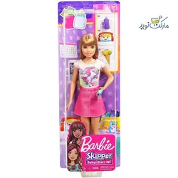 عروسک باربی مدل اسکیپر متل پرستار بچه با لوازم