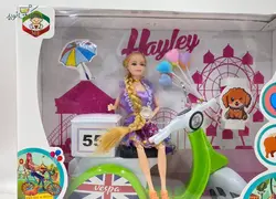 عروسک باربی با موتور سایز بزرگ