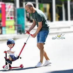اسکوتر سه حالته مایکرو مدل مجیک Mini2Grow دلوکس قرمز