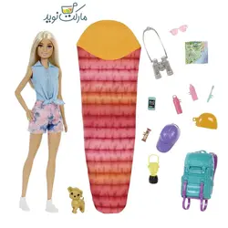 عروسک باربی کمپر با لوازم کمپینگ