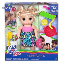 عروسک بیبی الایو مدل اسپاگتی با خمیر بازی