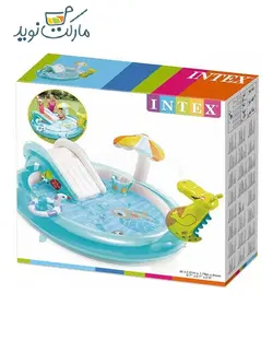 استخر بادی سرسره دار طرح تمساح اینتکس