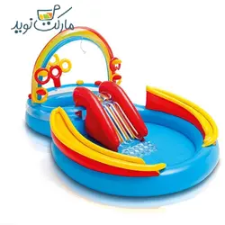 استخر بادی سرسره دار طرح رنگین کمان اینتکس