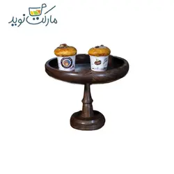 کاسه شیرینی خوری چوبی پایه دار