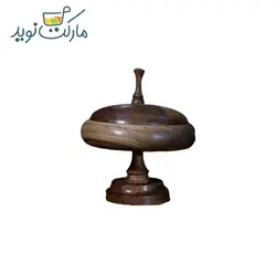 کاسه چوبی شکلات خوری پایه دار