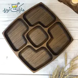 دیس سرو تنقلات و آجیل چوبی مربع