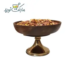 آجیل خوری چوبی با پایه برنزی