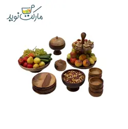 ست پذیرایی 17 پارچه چوبی