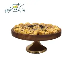 شیرینی خوری چوبی با پایه برنزی