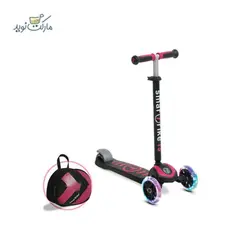 اسکوتر دو حالته SmarTrike با چرخ چراغ دار رنگ صورتی