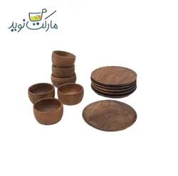 پیش دستی و پیاله آجیل چوبی سایز کوچک