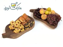 ظرف میوه و شیرینی چوبی طرح بلوط