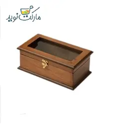 جای قاشق و چنگال چوبی درب دار با قفل