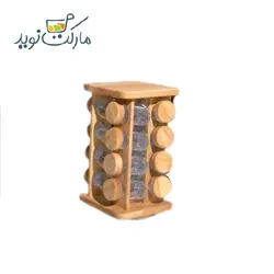 جا ادویه ای چوبی 16 تایی ایستاده گردون
