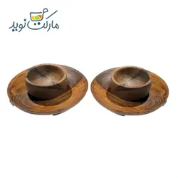 پیش دستی میوه خوری چوبی 6 عددی