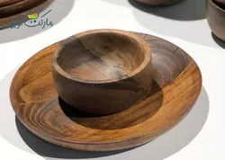پیش دستی میوه خوری چوبی 6 عددی