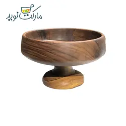 کاسه چوبی میوه و آجیل پایه دار کازابلانکا