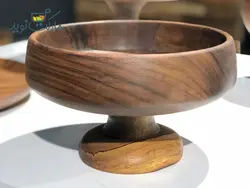 کاسه چوبی میوه و آجیل پایه دار کازابلانکا