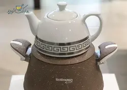 کتری و قوری 4 لیتری زولینگن رنگ نسکافه ای